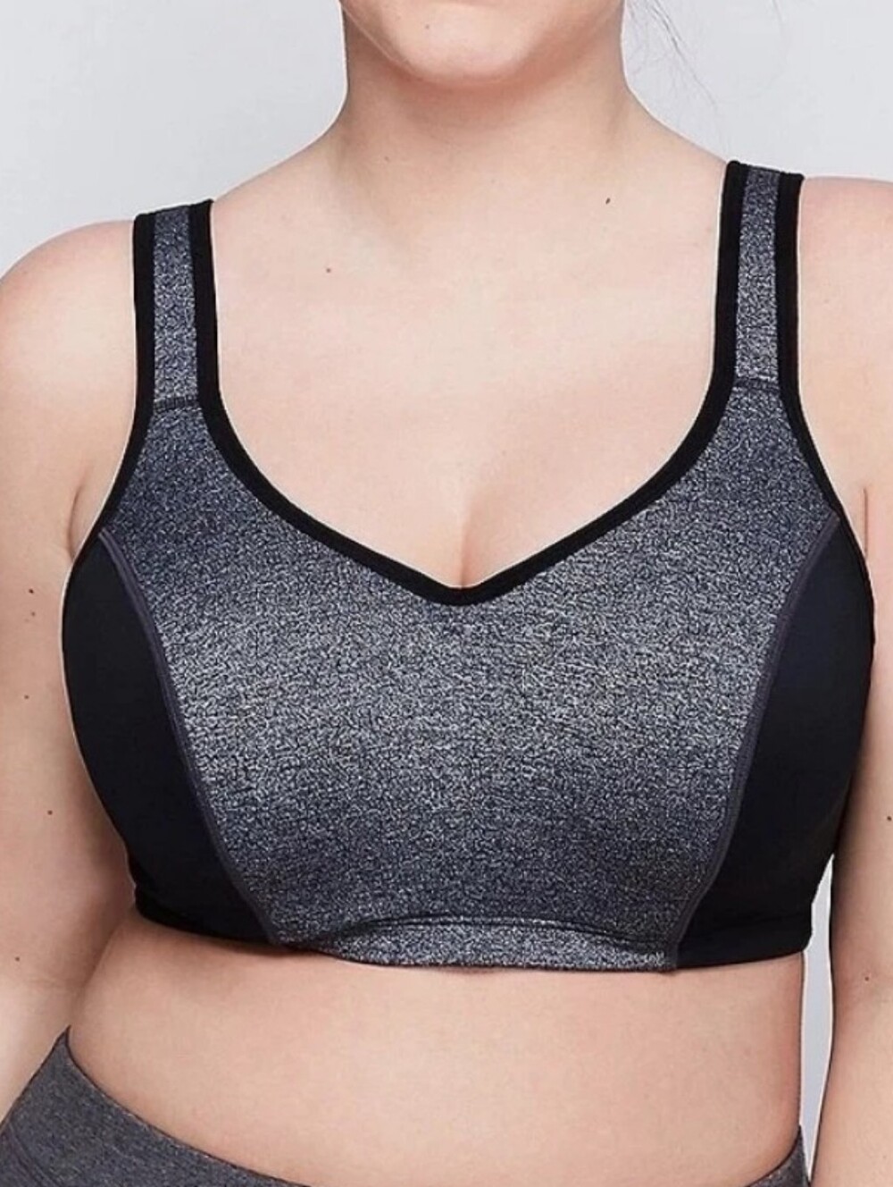 LIVI ACTIVE Underwire Molded Sports Bra High Impact Heather Grey Black Size 40H